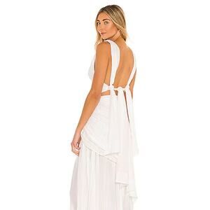 JBQ White Linen Wrap Top